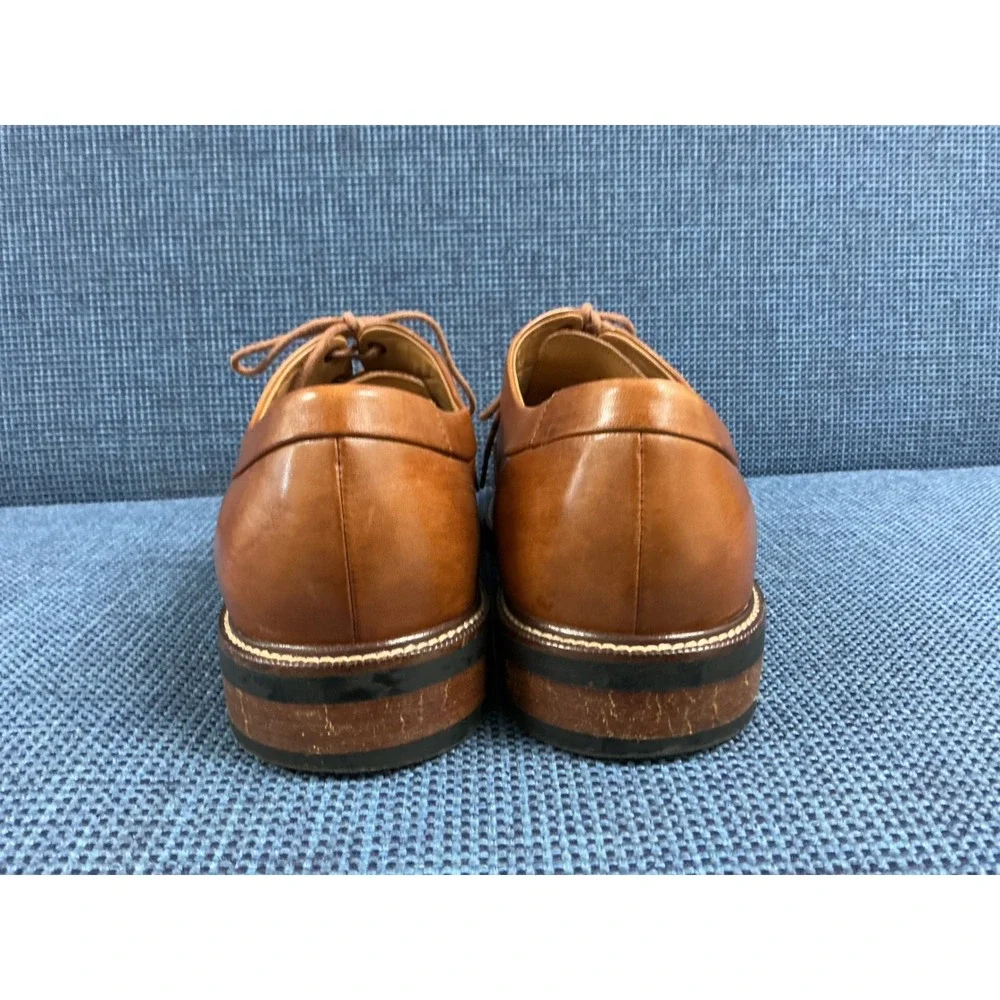 Cole Haan Mens British Tan‎ Leather Apron Toe Derby Shoes Size 11 M C11011